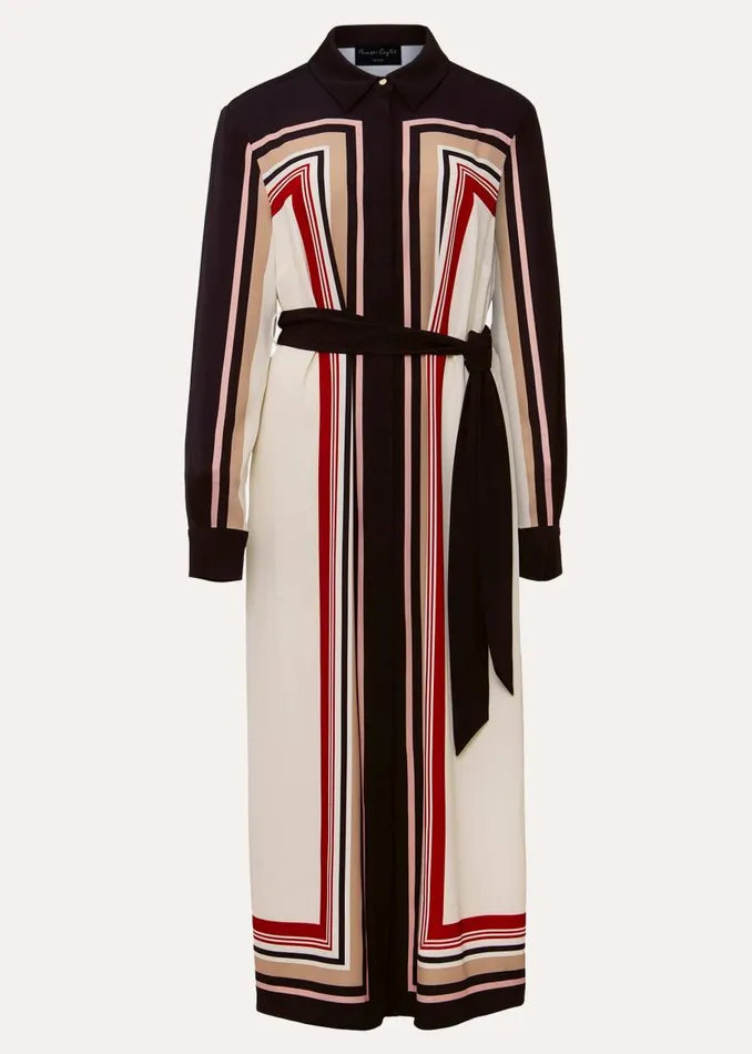Phase Eight Dresses Petite Geri Striped Shirt Dress Blackmulti 8211 Women