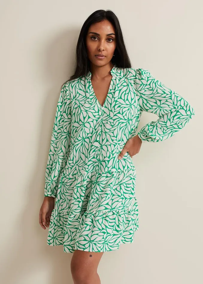 Phase Eight Dresses Petite Penele Swing Dress Green 8211 Women