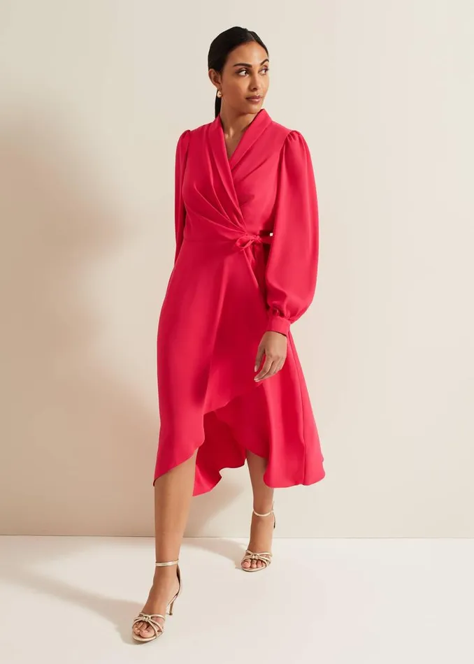 Phase Eight Dresses Petite Philippa Wrap Dress Pink 8211 Women