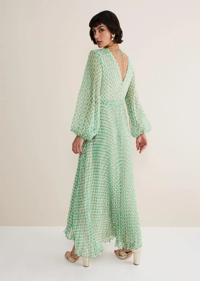 Phase Eight Dresses Roxanna Pleated Diamond Maxi Dress Powder Pinkgreen 8211 Women Phase Eight Dresses Roxanna Pleated Diamond Maxi Dress Powder Pinkgreen 8211 Women