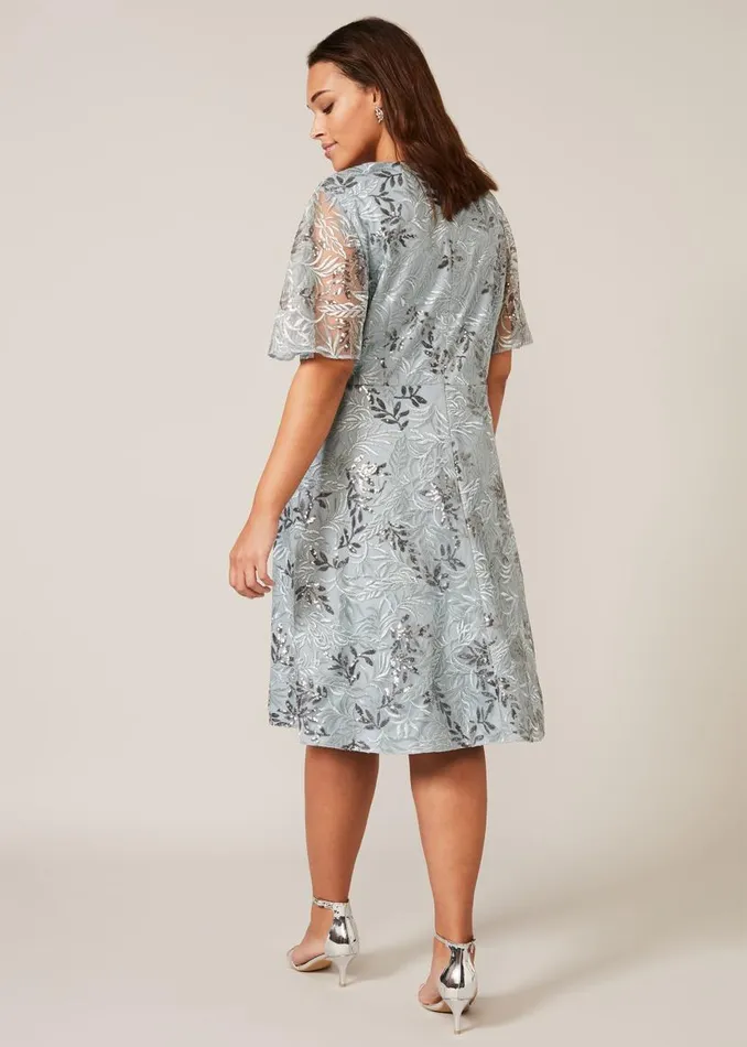 Phase Eight Dresses Trudy Embriodered Dress Blue 8211 Women