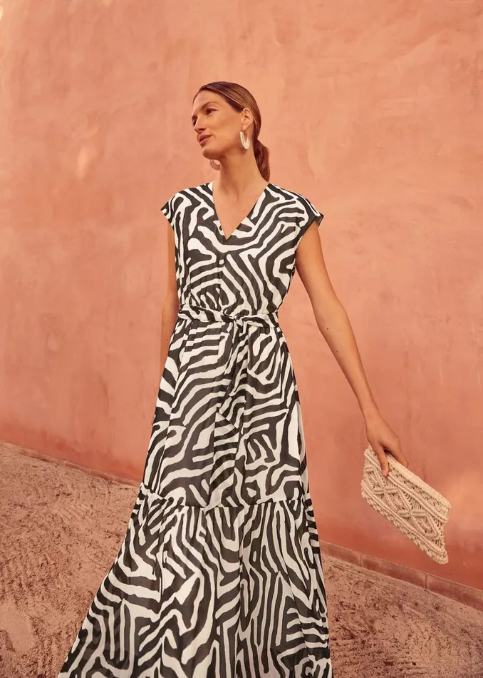 Phase Eight Dresses Zalaya Zebra Print Maxi Dress Multicoloured 8211 Women