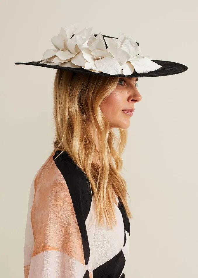 Phase Eight Fascinators and Hats 3d Flower Statement Boater Fascinator Blackivory 8211 Women Phase Eight Fascinators and Hats 3d Flower Statement Boater Fascinator Blackivory 8211 Women