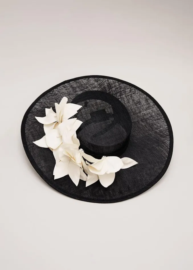 Phase Eight Fascinators and Hats 3d Flower Statement Boater Fascinator Blackivory 8211 Women Phase Eight Fascinators and Hats 3d Flower Statement Boater Fascinator Blackivory 8211 Women