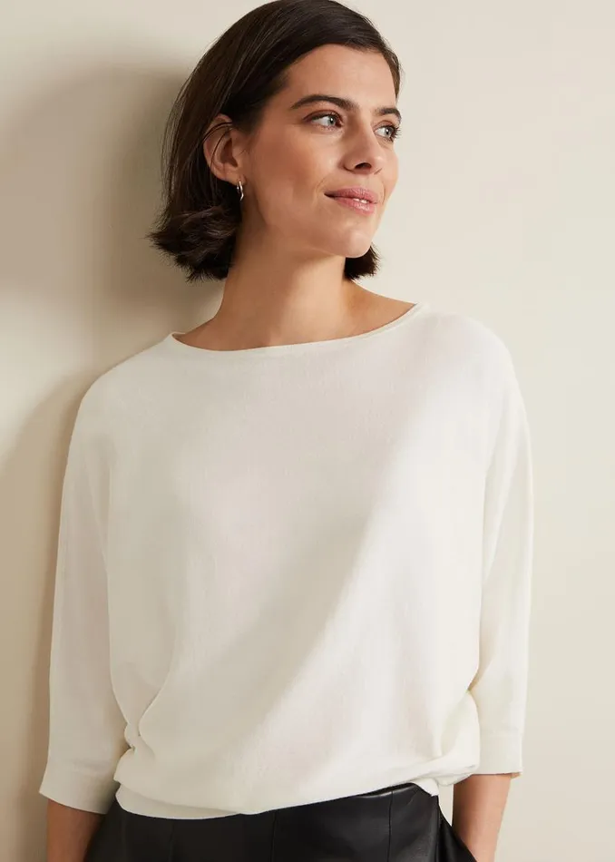 Phase Eight Knitwear Cristine Knit Jumper Ivory 8211 Women