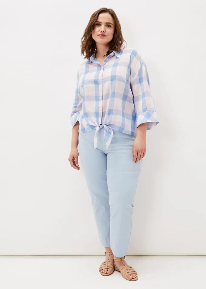 Phase Eight Shirts and Blouses Della Gingham Tie Front Blouse Soft Pink Blue 8211 Women Phase Eight Shirts and Blouses Della Gingham Tie Front Blouse Soft Pink Blue 8211 Women