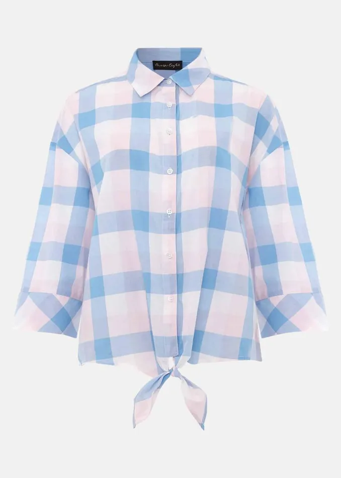 Phase Eight Shirts and Blouses Della Gingham Tie Front Blouse Soft Pink Blue 8211 Women Phase Eight Shirts and Blouses Della Gingham Tie Front Blouse Soft Pink Blue 8211 Women