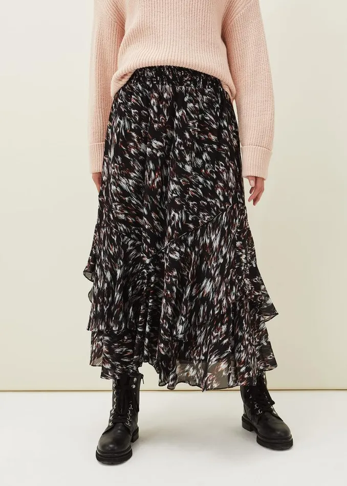 Phase Eight Skirts Kayley Abstract Print Maxi Skirt Navymulti 8211 Women