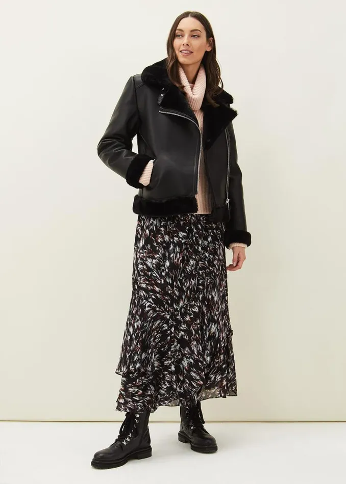 Phase Eight Skirts Kayley Abstract Print Maxi Skirt Navymulti 8211 Women