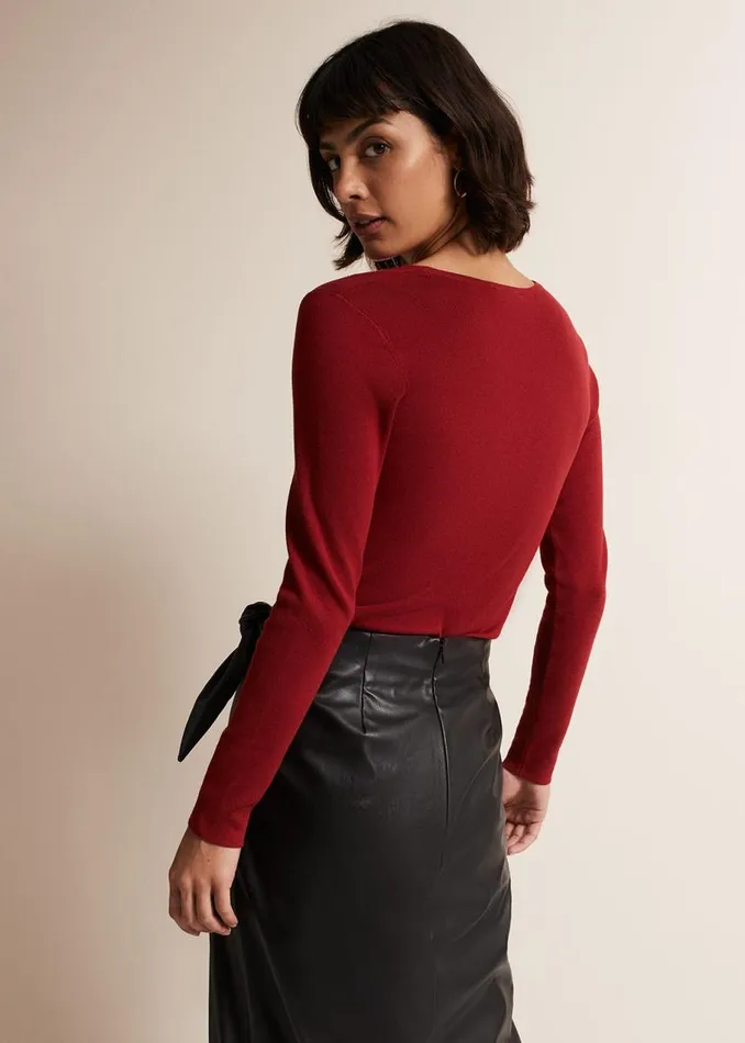 Phase Eight Tops and TShirts Molla Red VNeck Top Red 8211 Women
