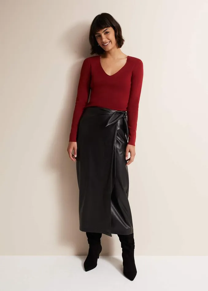 Phase Eight Tops and TShirts Molla Red VNeck Top Red 8211 Women