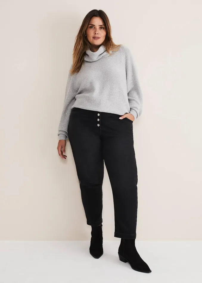 Phase Eight Trousers Karlie Button Through Straight Leg Jeans Black 8211 Women Phase Eight Trousers Karlie Button Through Straight Leg Jeans Black 8211 Women