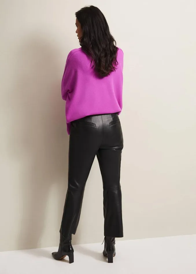 Phase Eight Trousers Marielle Black Faux Leather Cropped Trousers Black 8211 Women Phase Eight Trousers Marielle Black Faux Leather Cropped Trousers Black 8211 Women
