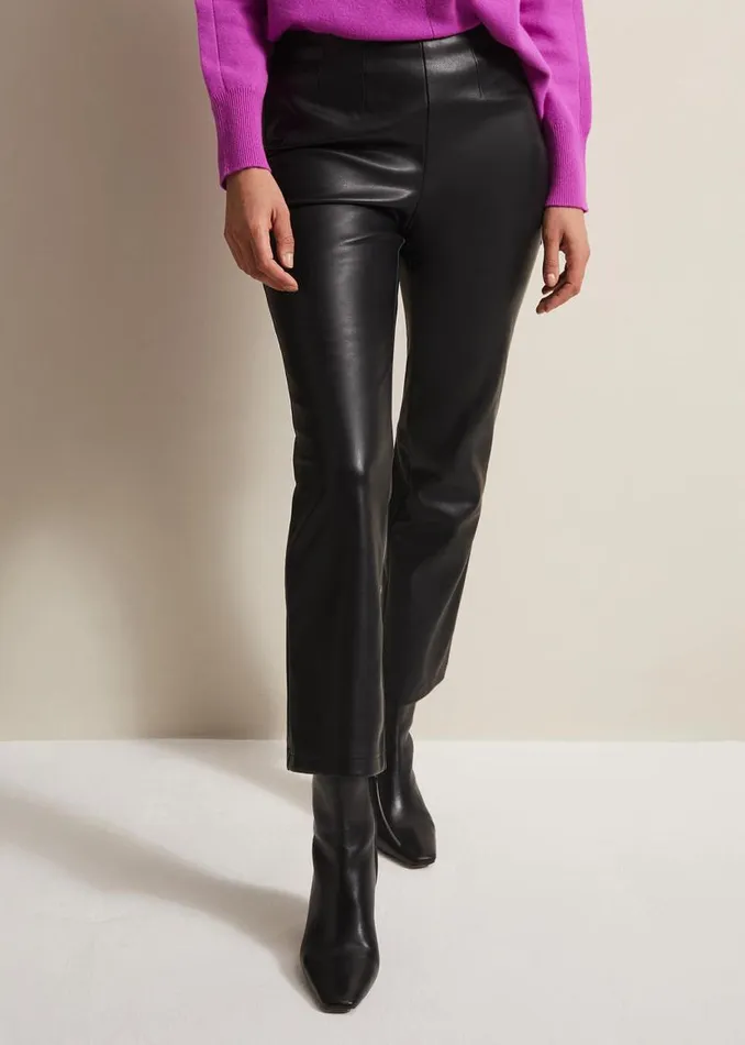 Phase Eight Trousers Marielle Black Faux Leather Cropped Trousers Black 8211 Women Phase Eight Trousers Marielle Black Faux Leather Cropped Trousers Black 8211 Women