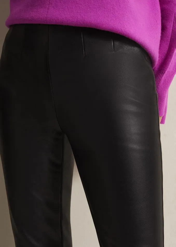 Phase Eight Trousers Marielle Black Faux Leather Cropped Trousers Black 8211 Women Phase Eight Trousers Marielle Black Faux Leather Cropped Trousers Black 8211 Women