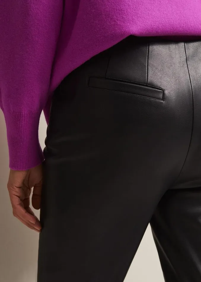 Phase Eight Trousers Marielle Black Faux Leather Cropped Trousers Black 8211 Women Phase Eight Trousers Marielle Black Faux Leather Cropped Trousers Black 8211 Women
