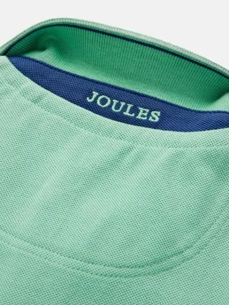 Polo Shirts Boys Joules Green Pique Cotton Polo Shirt