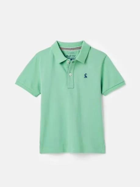 Polo Shirts Boys Joules Green Pique Cotton Polo Shirt
