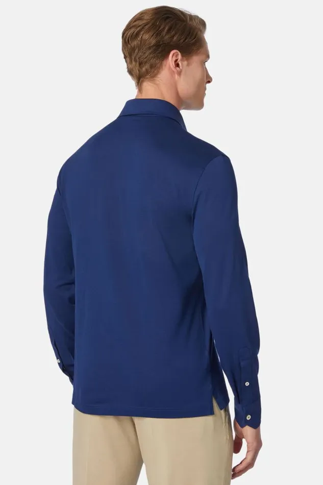 Polo Shirts Men Boggi Milano Slim Fit Polo Shirt In Filo Di Scozia Pique Royal Blue Polo Shirts Men Boggi Milano Slim Fit Polo Shirt In Filo Di Scozia Pique Royal Blue