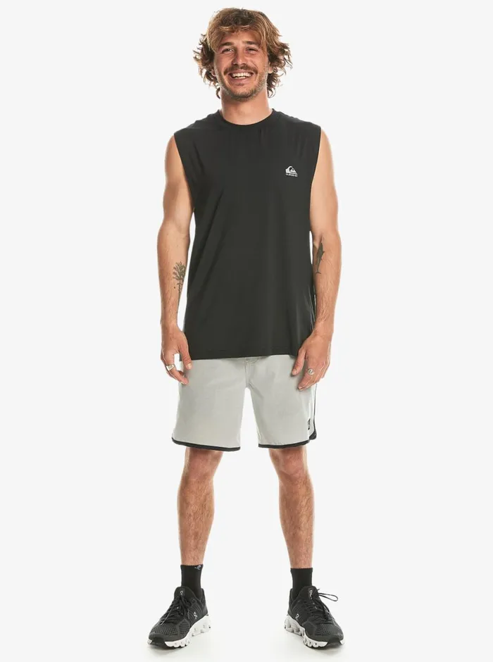 Quiksilver Lap Time Muscle Knit True Black Mens Tees Quiksilver Lap Time Muscle Knit True Black Mens Tees