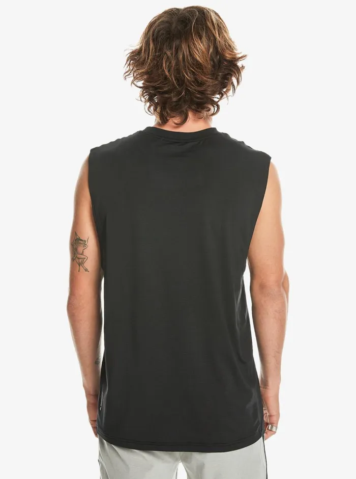 Quiksilver Lap Time Muscle Knit True Black Mens Tees Quiksilver Lap Time Muscle Knit True Black Mens Tees