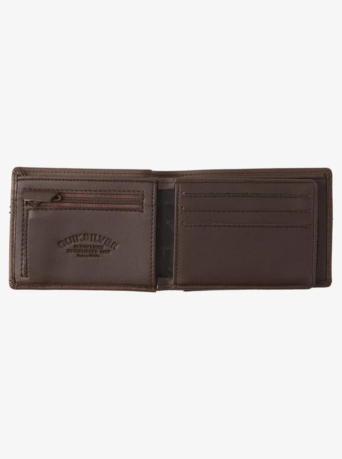 Quiksilver Mac TriFold Leather Wallet Chocolate Brown Mens Other Accessories Quiksilver Mac TriFold Leather Wallet Chocolate Brown Mens Other Accessories