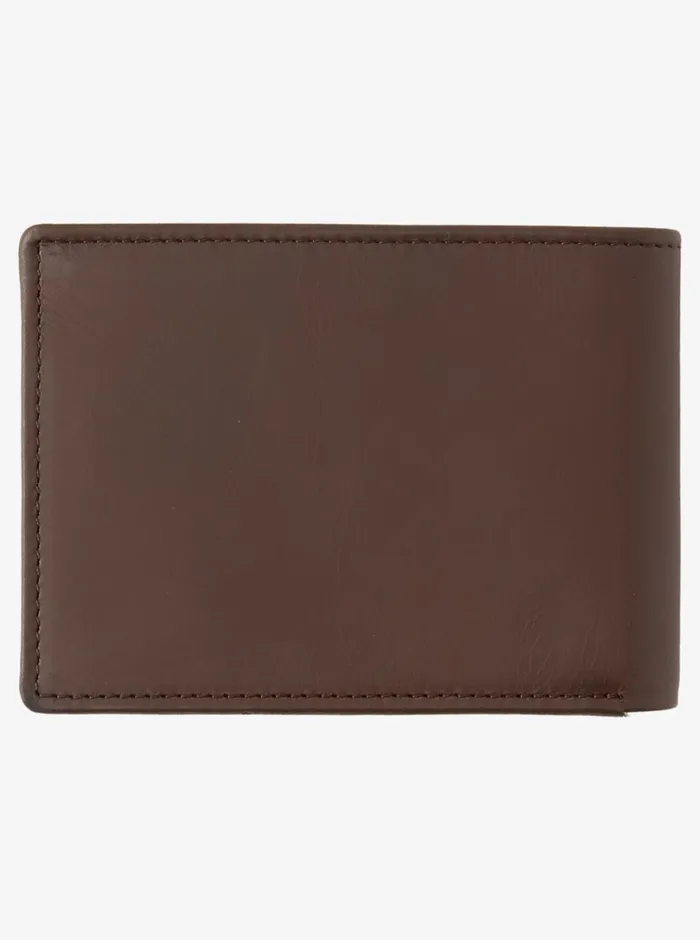 Quiksilver Mac TriFold Leather Wallet Chocolate Brown Mens Other Accessories Quiksilver Mac TriFold Leather Wallet Chocolate Brown Mens Other Accessories
