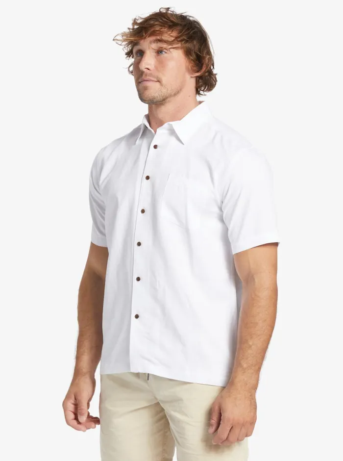 Quiksilver Manele Bay Short Sleeve Shirt White MensWaterman Shirts and Polos Quiksilver Manele Bay Short Sleeve Shirt White MensWaterman Shirts and Polos