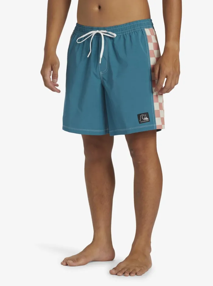 Quiksilver Original Arch Volley 17034 Elastic Waist Shorts Colonial Blue Mens Elastic Waist Quiksilver Original Arch Volley 17034 Elastic Waist Shorts Colonial Blue Mens Elastic Waist