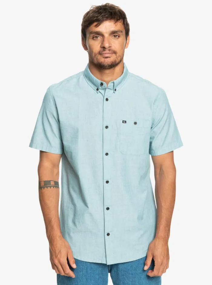 Quiksilver Winfall Short Sleeve Shirt Moroccan Blue Mens Shirts and Polos Quiksilver Winfall Short Sleeve Shirt Moroccan Blue Mens Shirts and Polos