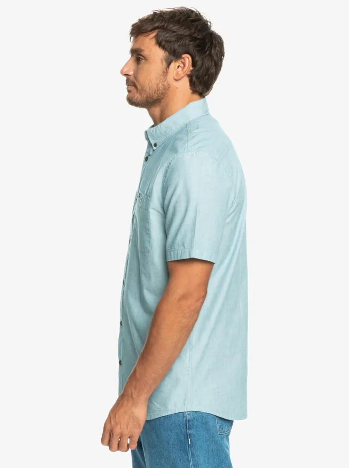 Quiksilver Winfall Short Sleeve Shirt Moroccan Blue Mens Shirts and Polos Quiksilver Winfall Short Sleeve Shirt Moroccan Blue Mens Shirts and Polos