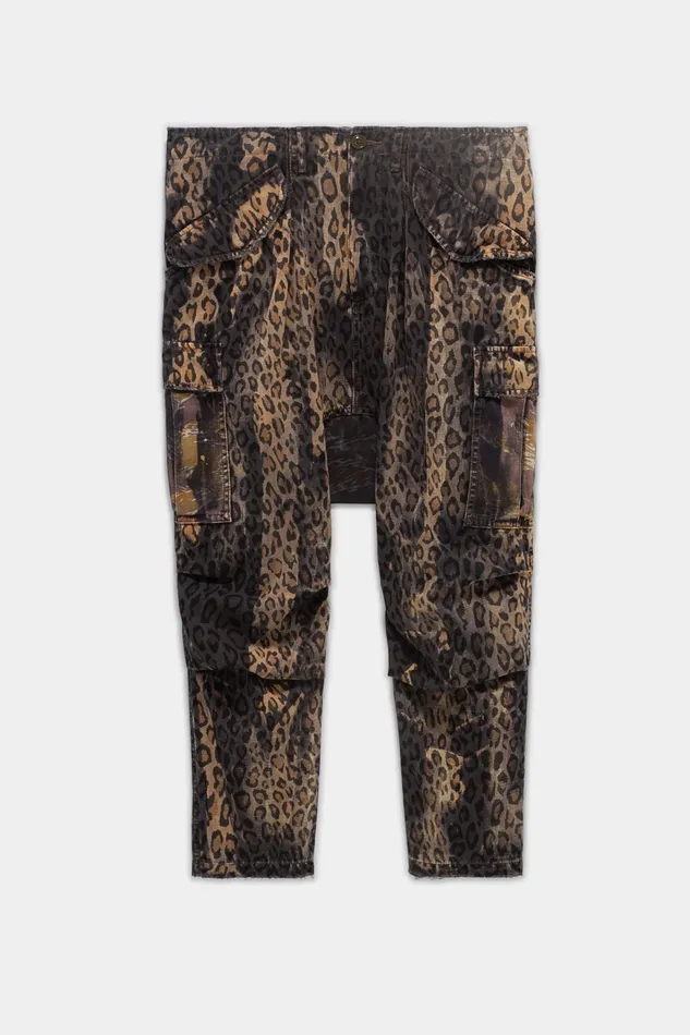 R13 Pants and Skirts Women Bleached Harem Cargo Pant