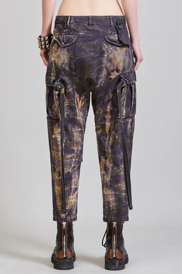 R13 Pants and Skirts Women Bleached Harem Cargo Pant