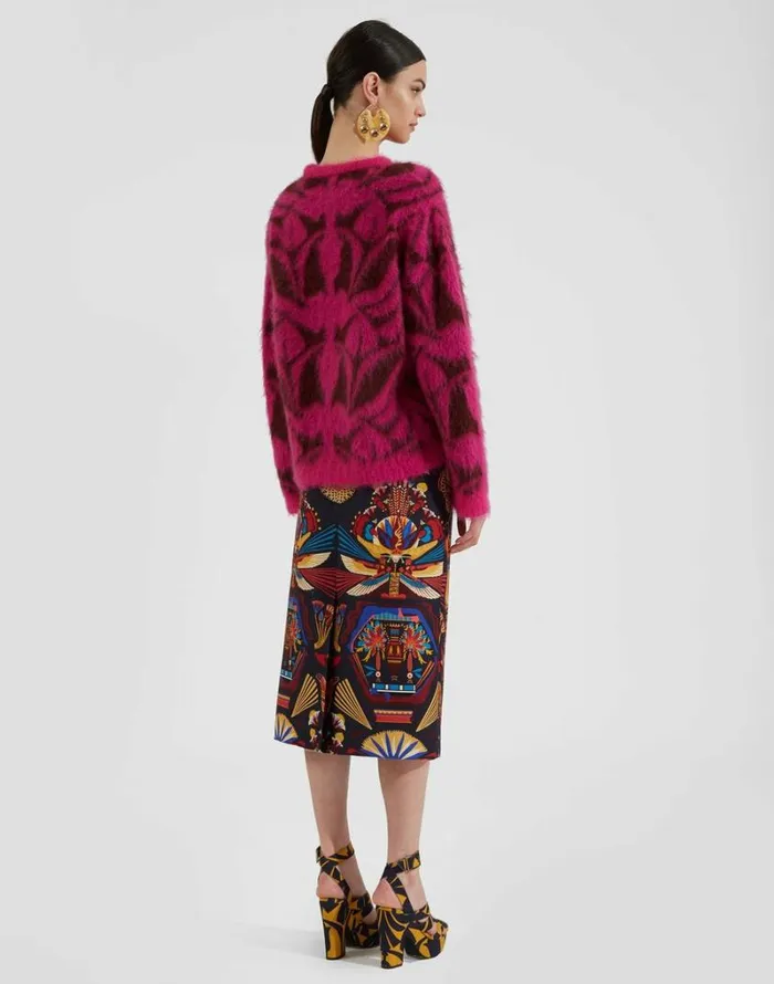 Ready To Wear Knitwear La Double J Camden Jumper Fuchsia and Bordeaux Ready To Wear Knitwear La Double J Camden Jumper Fuchsia and Bordeaux