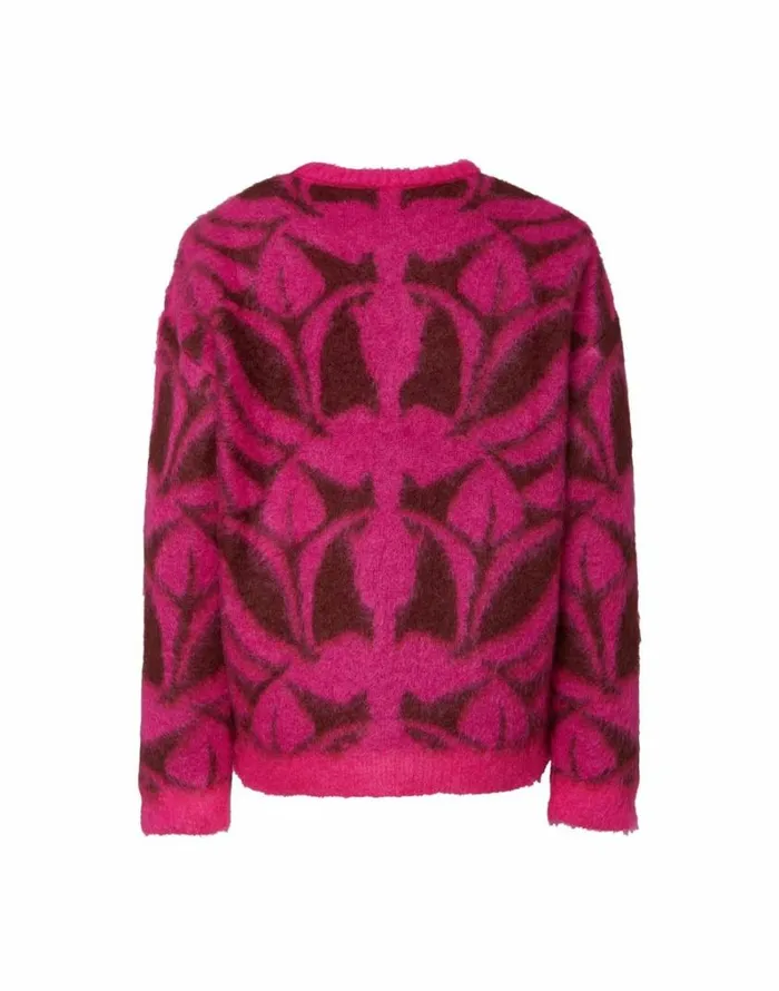 Ready To Wear Knitwear La Double J Camden Jumper Fuchsia and Bordeaux Ready To Wear Knitwear La Double J Camden Jumper Fuchsia and Bordeaux
