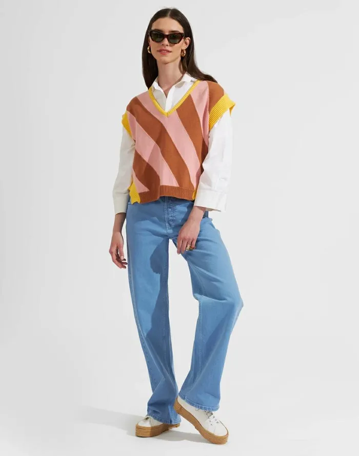 Ready To Wear Knitwear La Double J Veneziana Gilet Pink Ready To Wear Knitwear La Double J Veneziana Gilet Pink