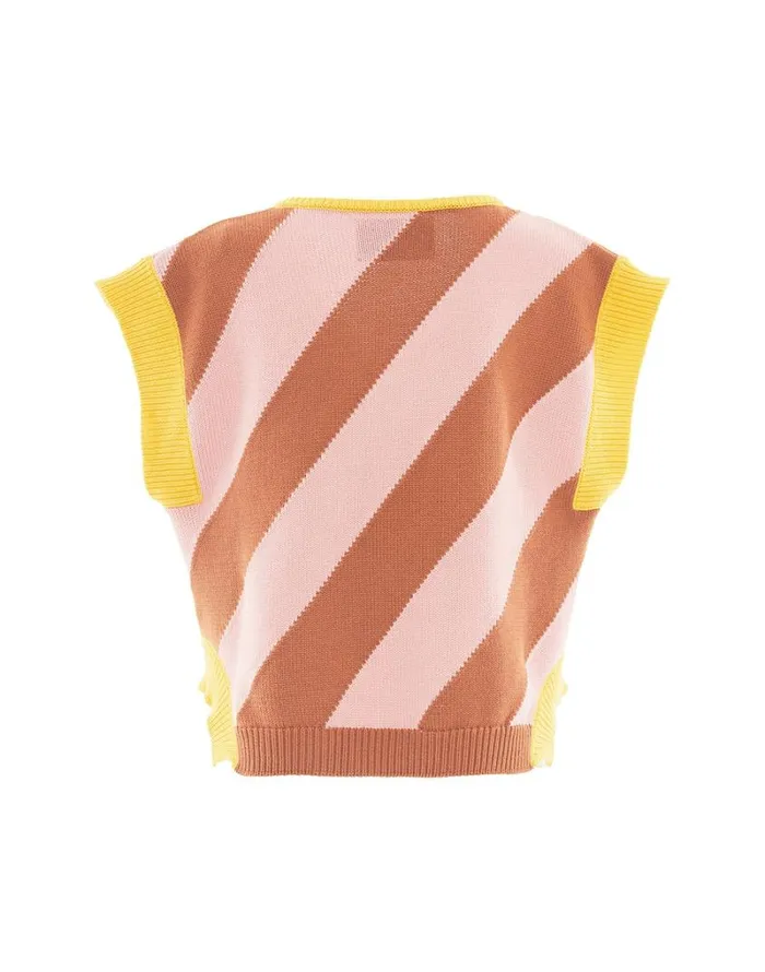 Ready To Wear Knitwear La Double J Veneziana Gilet Pink Ready To Wear Knitwear La Double J Veneziana Gilet Pink