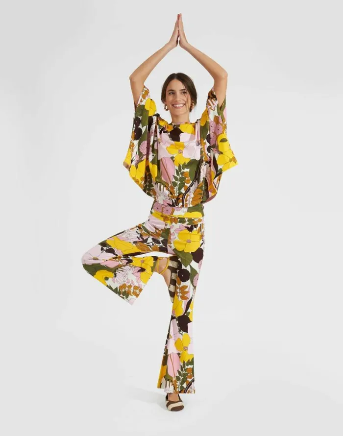 Ready To Wear Loungewear La Double J Meditation Pants Big Flower Rose Ready To Wear Loungewear La Double J Meditation Pants Big Flower Rose