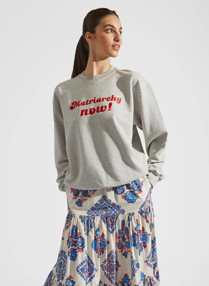 Ready To Wear TShirts and Sweatshirts La Double J MATRIARCHY NOW Standup Sweatshirt Tunita Grigio Ready To Wear TShirts and Sweatshirts La Double J MATRIARCHY NOW Standup Sweatshirt Tunita Grigio