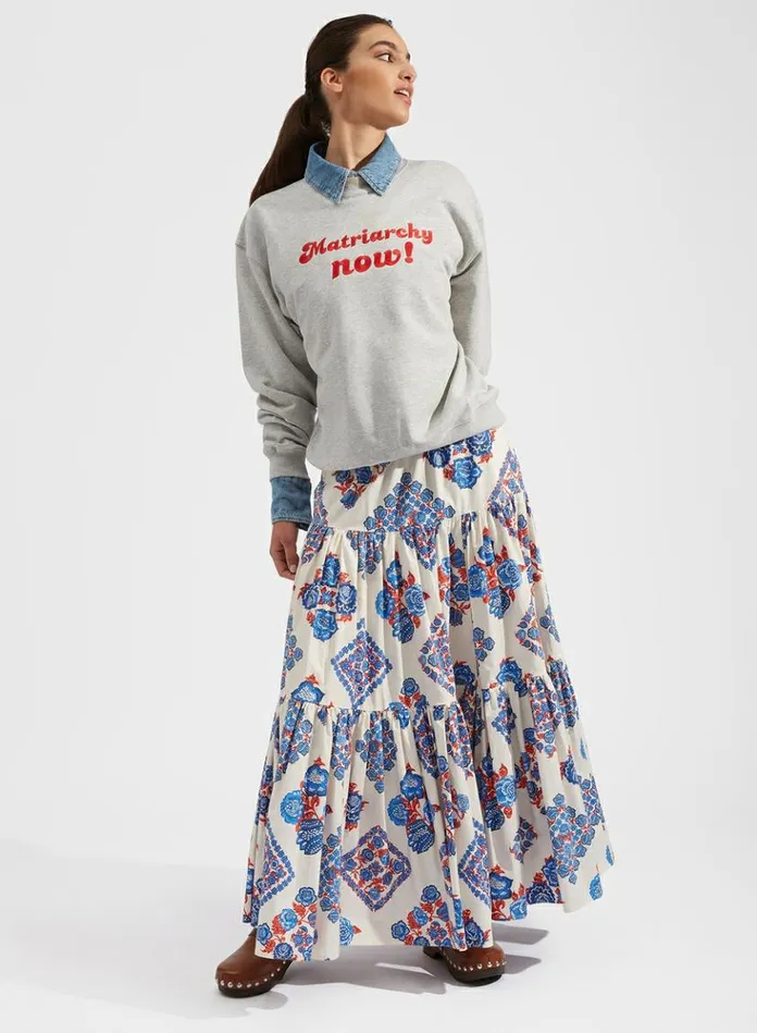 Ready To Wear TShirts and Sweatshirts La Double J MATRIARCHY NOW Standup Sweatshirt Tunita Grigio Ready To Wear TShirts and Sweatshirts La Double J MATRIARCHY NOW Standup Sweatshirt Tunita Grigio