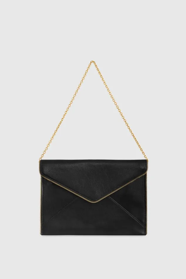 Rebecca Minkoff Clutches Leo Clutch With Chain Strap Blacklight Gold 8211 Handbags Rebecca Minkoff Clutches Leo Clutch With Chain Strap Blacklight Gold 8211 Handbags