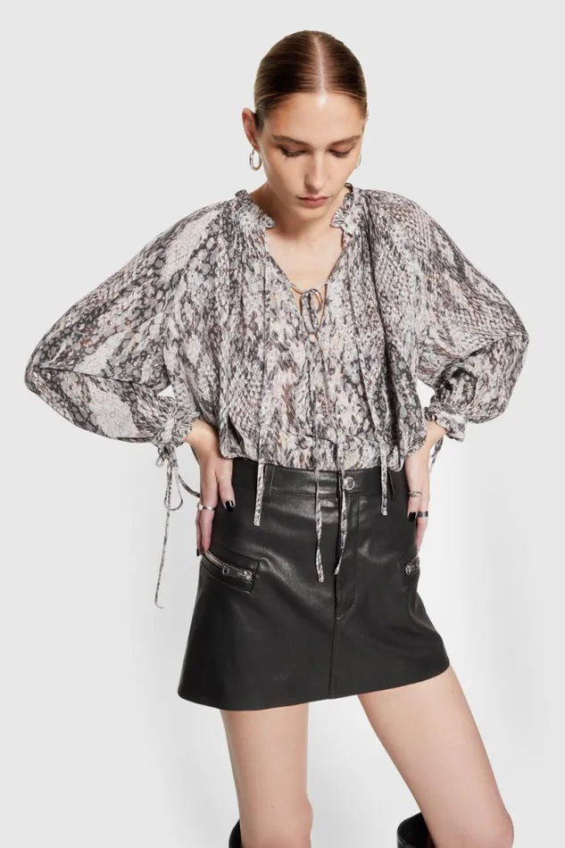 Rebecca Minkoff Tops Rosalie Printed Blouse Python Print 8211 Clothing Rebecca Minkoff Tops Rosalie Printed Blouse Python Print 8211 Clothing