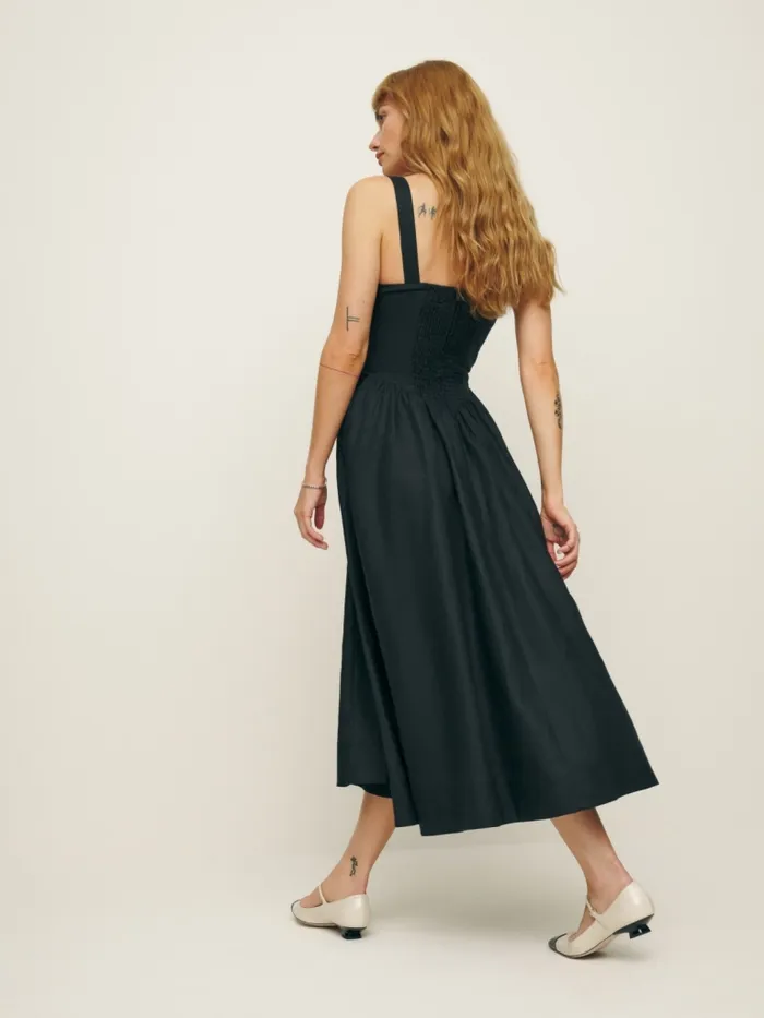 Reformation Dresses Balia Linen Dress Black 8211 Women Reformation Dresses Balia Linen Dress Black 8211 Women