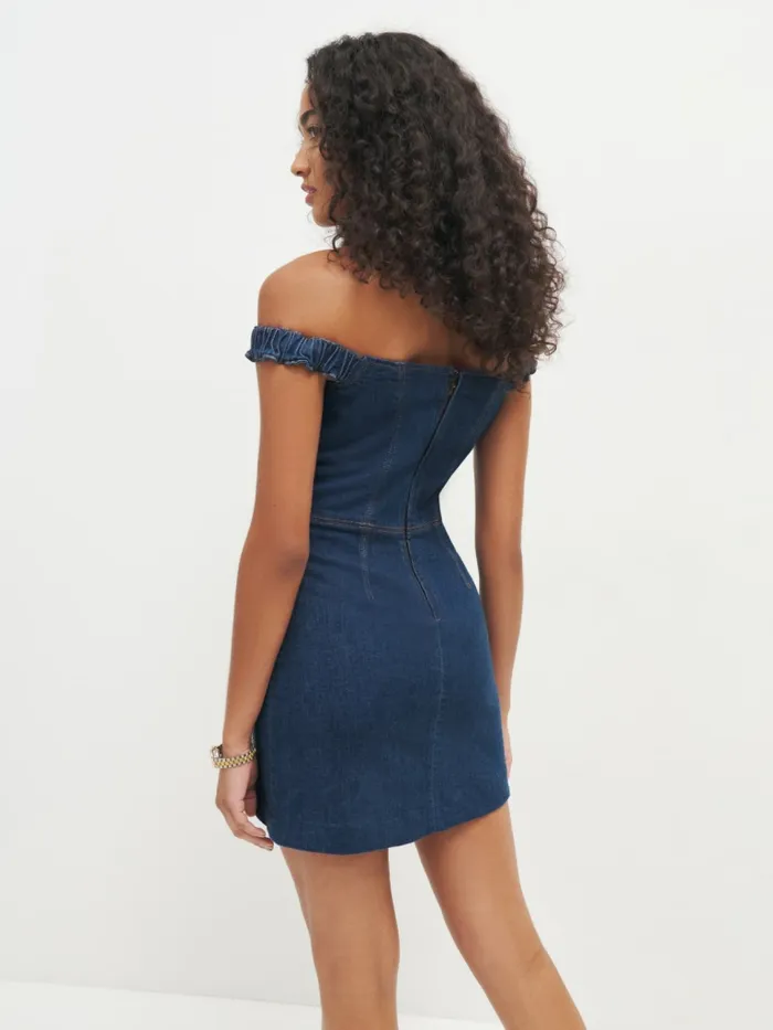 Reformation Dresses Filis Denim Mini Dress Simcoe 8211 Women Reformation Dresses Filis Denim Mini Dress Simcoe 8211 Women