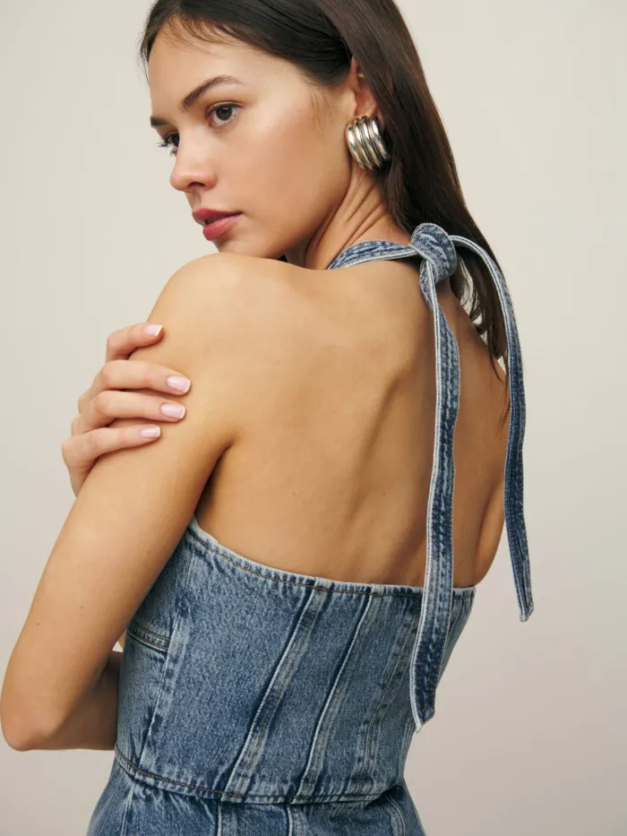 Reformation Dresses Lilah Denim Midi Dress Galway 8211 Women Reformation Dresses Lilah Denim Midi Dress Galway 8211 Women
