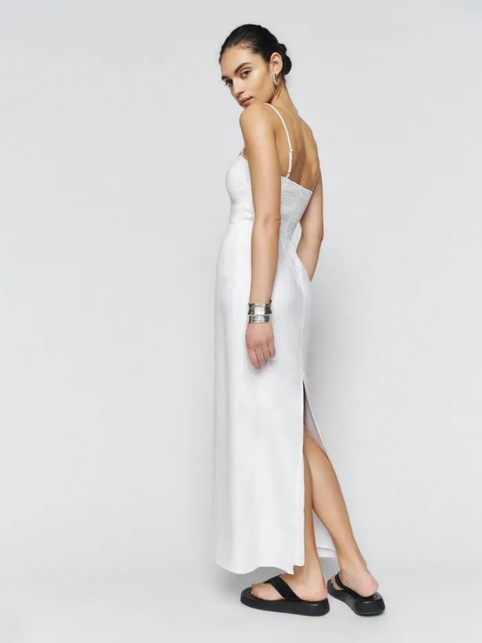 Reformation Dresses Petites Frankie Linen Dress White 8211 Women Reformation Dresses Petites Frankie Linen Dress White 8211 Women