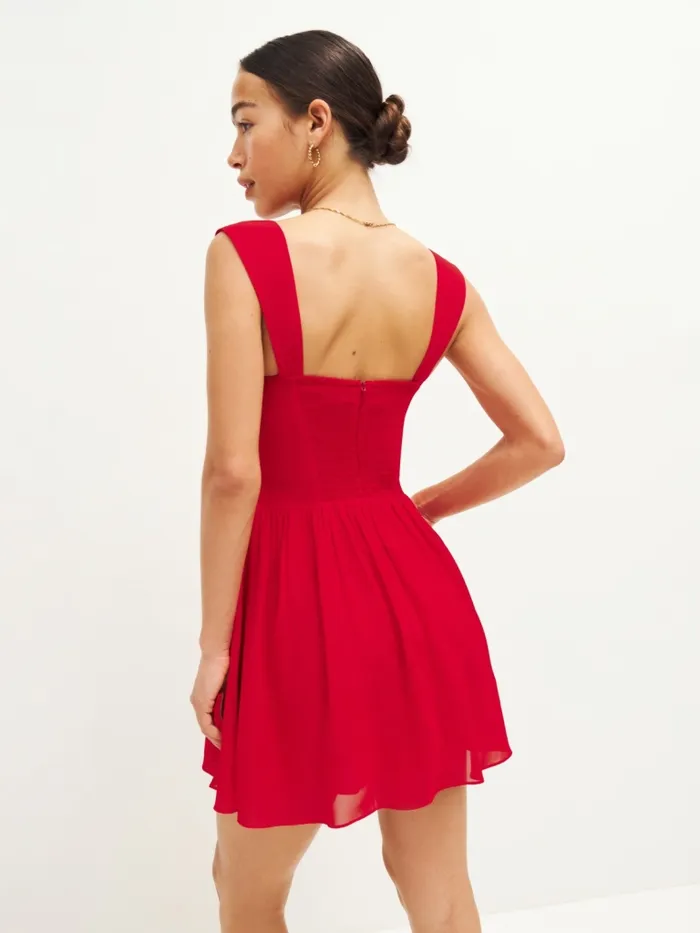 Reformation Dresses Petites Taiga Dress Poinsettia 8211 Women Reformation Dresses Petites Taiga Dress Poinsettia 8211 Women