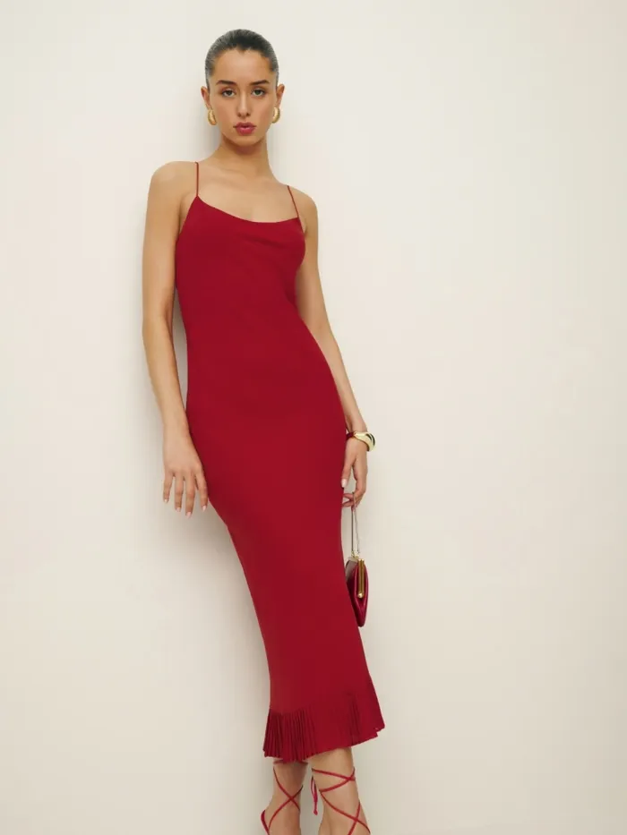 Reformation Dresses Suki Dress Sangre 8211 Women Reformation Dresses Suki Dress Sangre 8211 Women