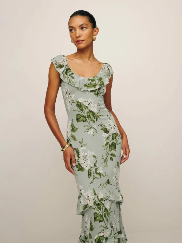 Reformation Dresses Tripoli Dress Tea Garden 8211 Women Reformation Dresses Tripoli Dress Tea Garden 8211 Women