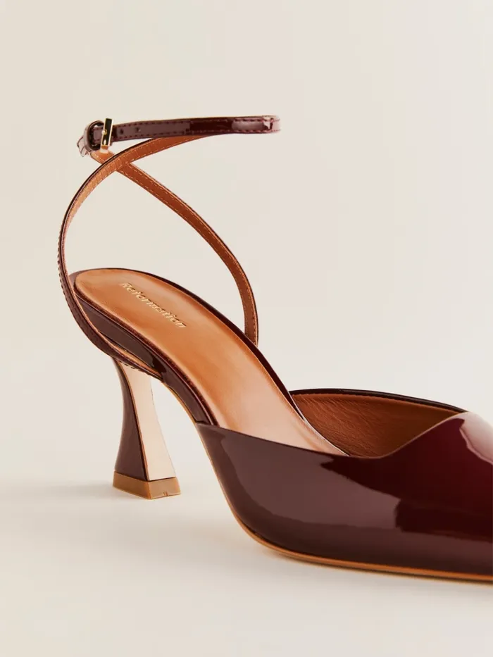 Reformation Heels Natasha Pump Wine Patent 8211 Women Reformation Heels Natasha Pump Wine Patent 8211 Women